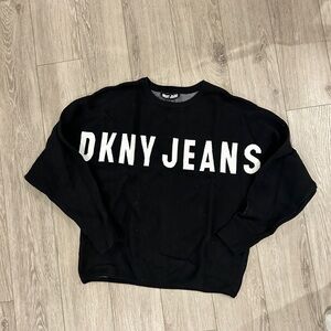 DKNY Black Sweater with White Logo